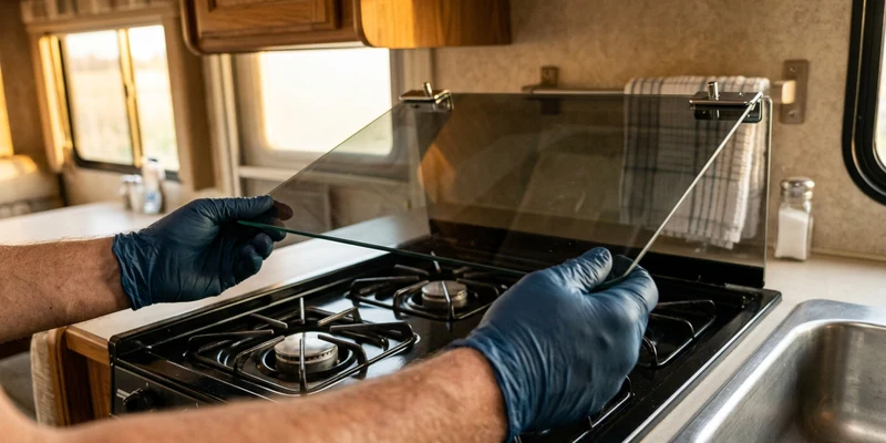 RV Stove Glass Tops, Grates and Burners